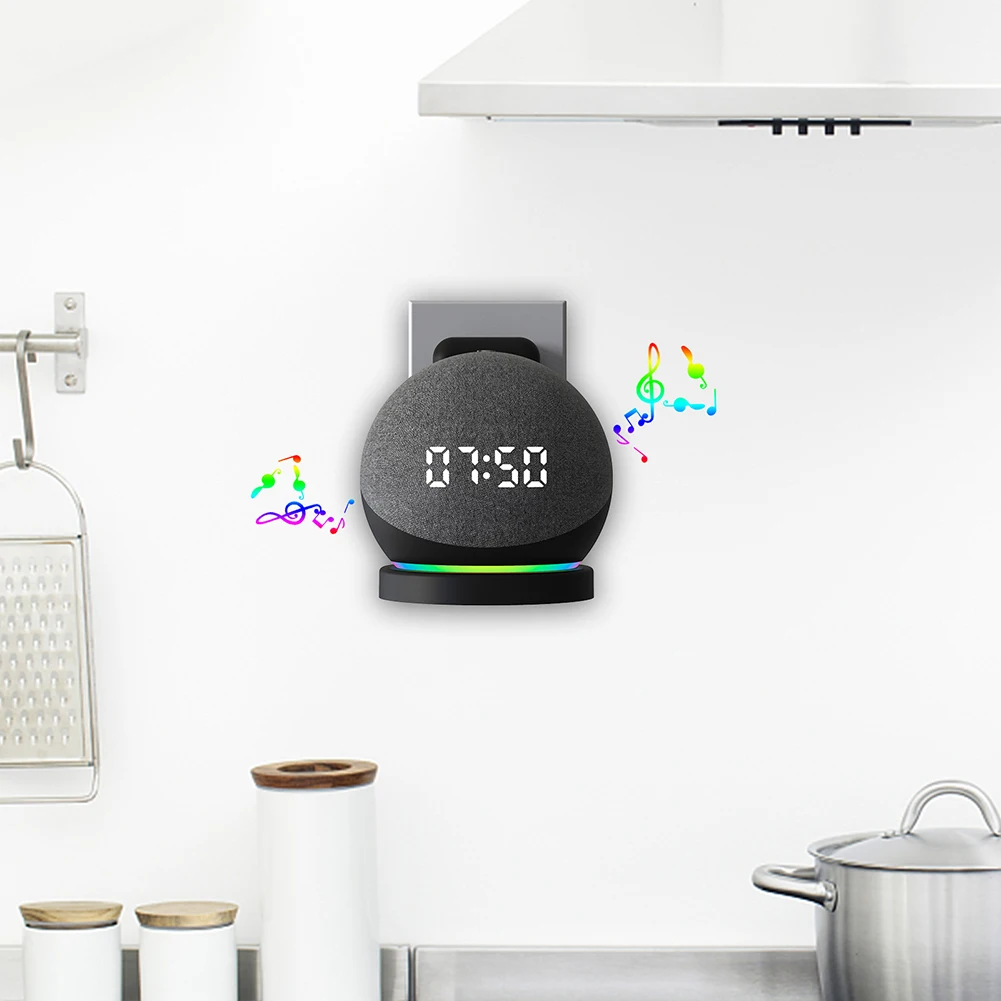 Amazon Speaker Echo Dot 5 - Plastikowy uchwyt ścienny do głośników Zarządzanie