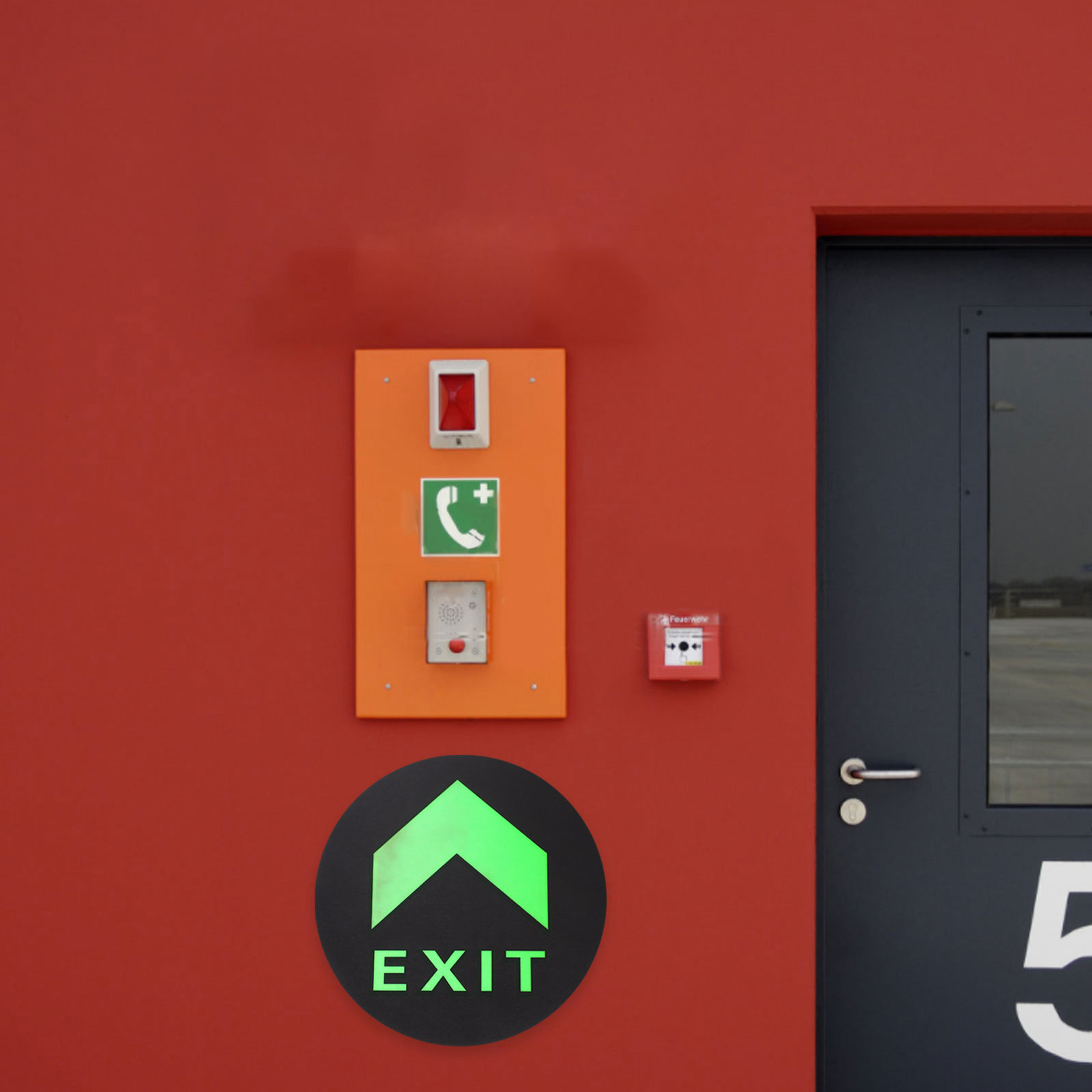 Emergency Exit Sign - 5 szt. nocnych świecących na ciemno