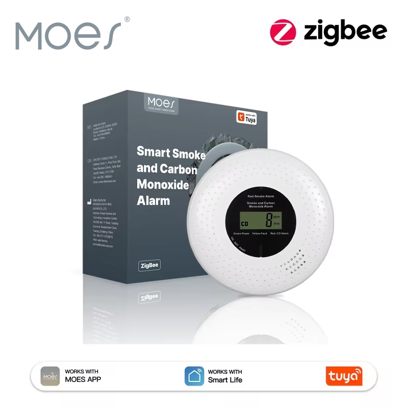 Co Detector Plug - Czujnik dymu i tlenku węgla MOES