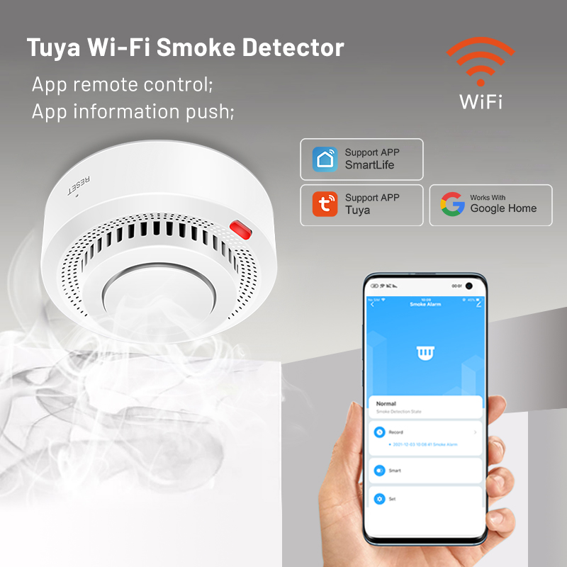 Czujnik dymu Tuya Smart WiFi,  – Smoke Detector Interconnected recenzja i cena
