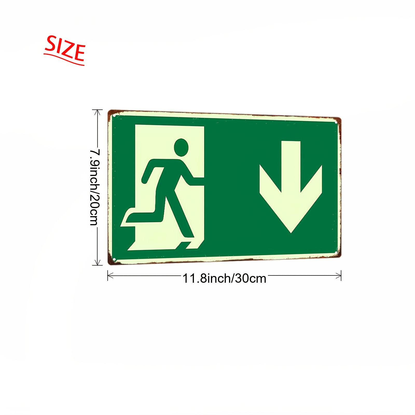 Metalowy szyld 2D w stylu vint – Emergency Exit Sign recenzja i cena