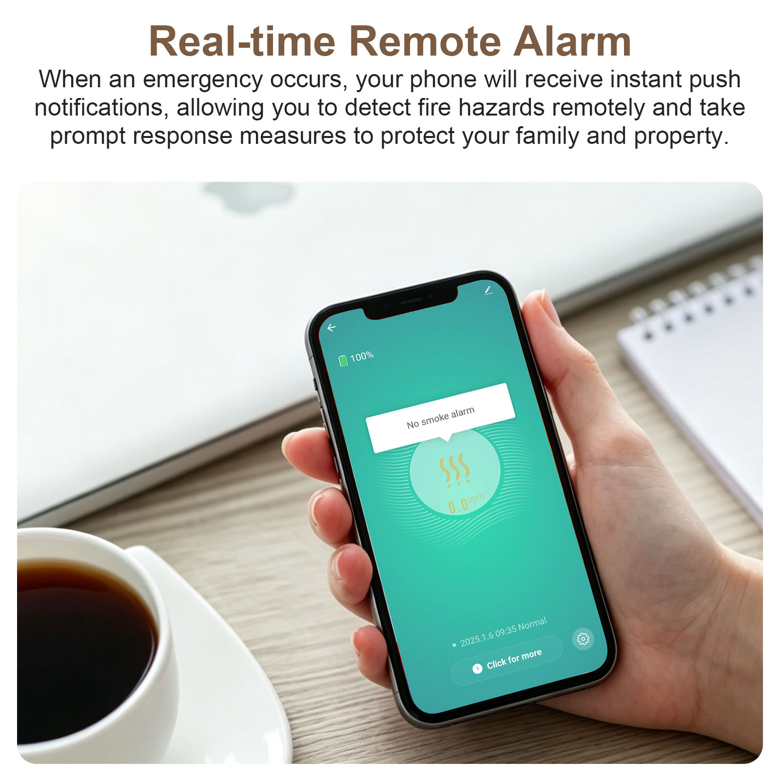Inteligentny czujnik dymu ZigB – Smoke Detector Interconnected recenzja i cena