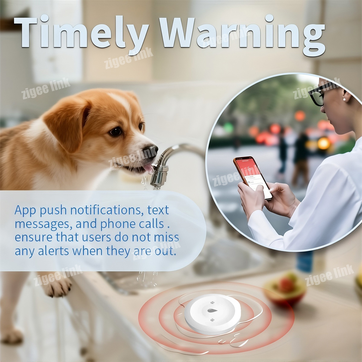 Czujnik wody ZigBee 3.0, intel – Water Alarm Sensor recenzja i cena