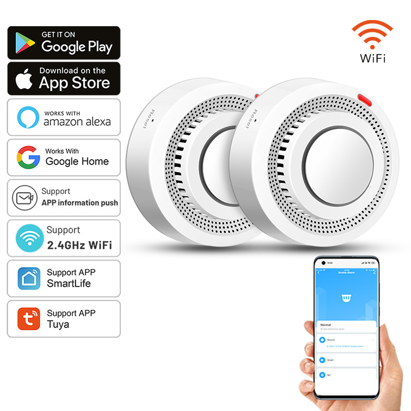 2 sztuki inteligentnych czujni – Smoke Detector Interconnected recenzja i cena